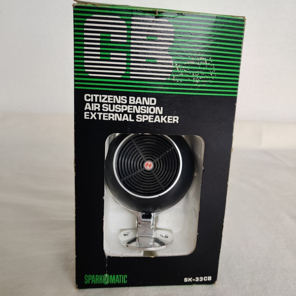 Vintage MCM Sparkomatic round pod speaker 1960s Orb shaped, In Box Tested, Works